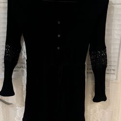 Divided H&M Dress Women’s 4 Juniors Black Lace Sleeves 