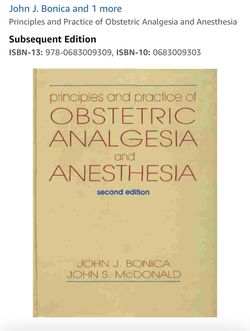 Obstetric Analgesia Anesthesia