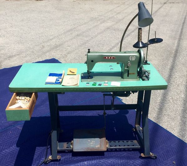 Rex 26188 Industrial Sewing Machine Motorized Commercial Table Works
