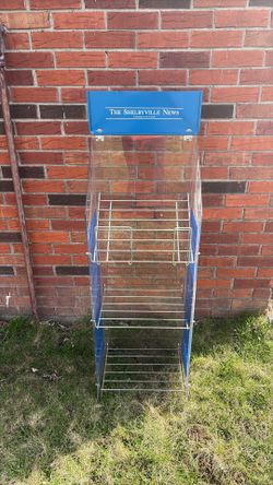 Vintage Acrylic Shelbyville News Stand