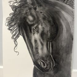 Original Watercolor Horse Painting (22.5 x 16.5)