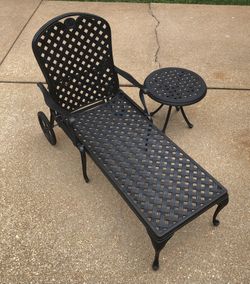 SUMMER CLASSICS PROVANCE Chaise Lounge Chair-Table Outdoor Patio Pool Furniture Set 