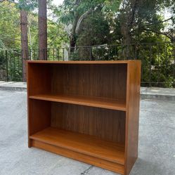 Vintage Danish Modern Mid Century Modern Teak Low Bookshelf Bookcase