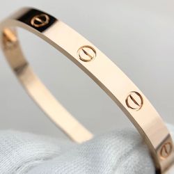  316  Stainless Steel  18 K Gold Plated Simple Elegant Screwdriver Love Bracelet 
