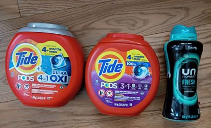 Tide Pods and Downy Scent Booster