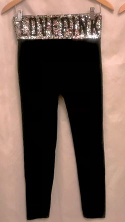 VS Pink Yoga Leggings , Fashion Show Bling , Rare Limited Edition 