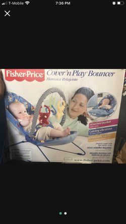 Fisher price cover’n play bouncer used couple of times and still on its own box $10