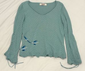 BIEN • Light Blue Knit Top (Small/Medium)