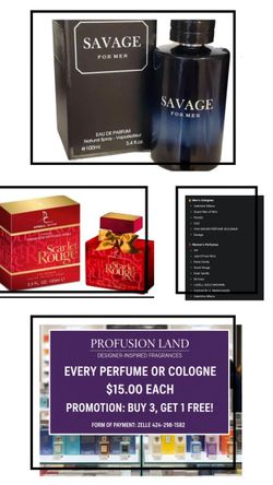 Fragrance Perfume For Woman And Cologne For Men $15 Each Or 6 For $60