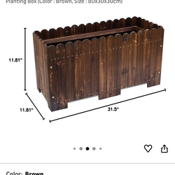 Wood Flower Trough Balcony Planting