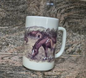 Vintage Otagiri Horses Mug