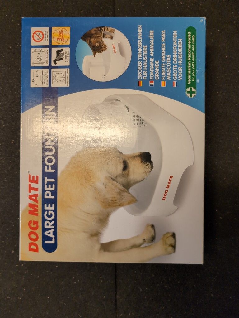 Fountain Water Bowl For Dog Or Cat
