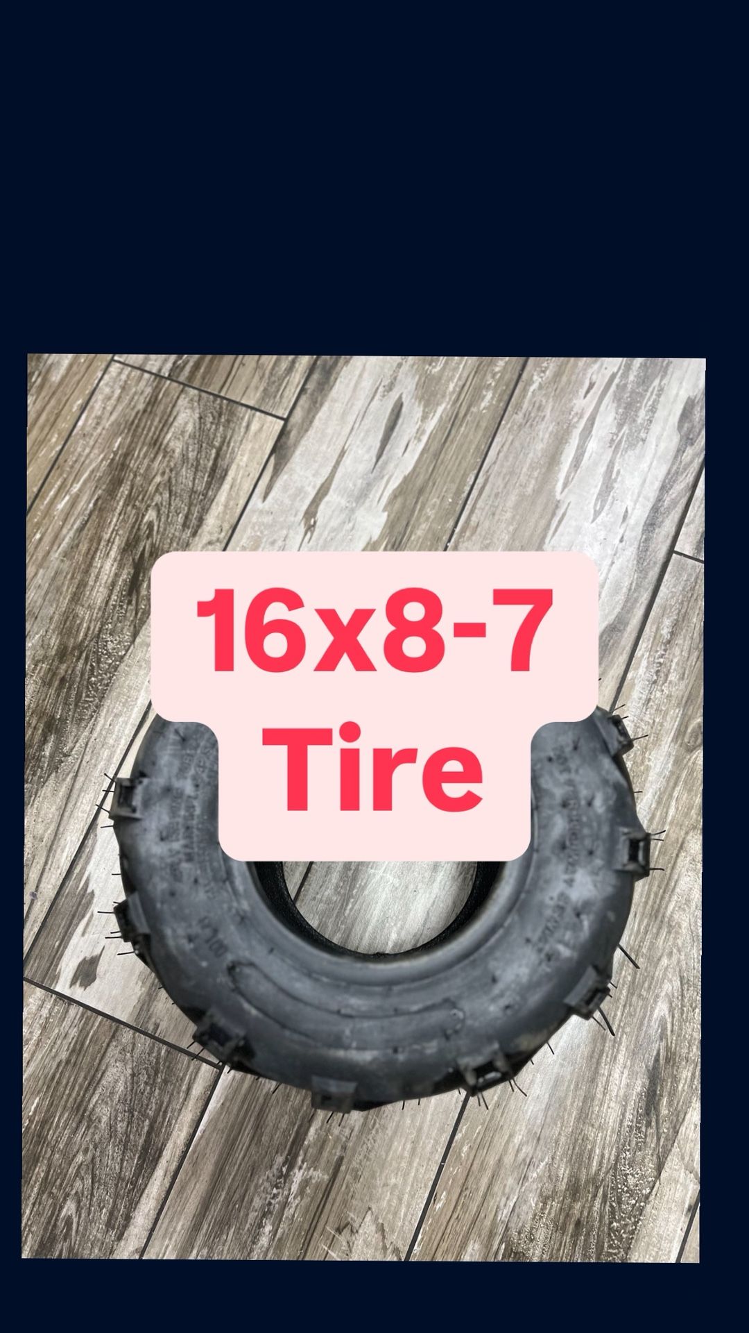 16x8-7 ATV Go Kart Tire 7 inch 16x8.00-7 16x8x7 16 8 7 Go Cart Quad 7” Brand New