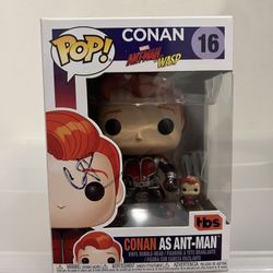 Conan As Ant-Man Funko Pop SDCC 2019 Exclusive Autographed By Conan O'Brien