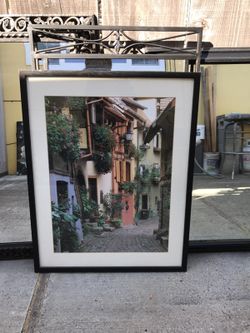 Matted and framed picture of France