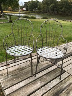 Outdoor Metal Chairs set of 2