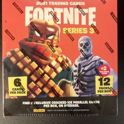 2021 Panini Fortnite Series 3 Mega Box, 74 Trading Cards - NEW/SEALED