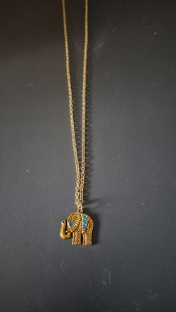 Gold Elephant Necklace