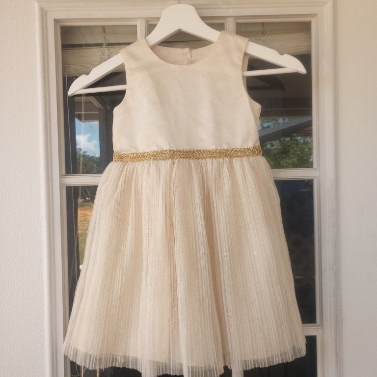 4t gold dress Children's Place Gold Cheetah Dress-size 4T