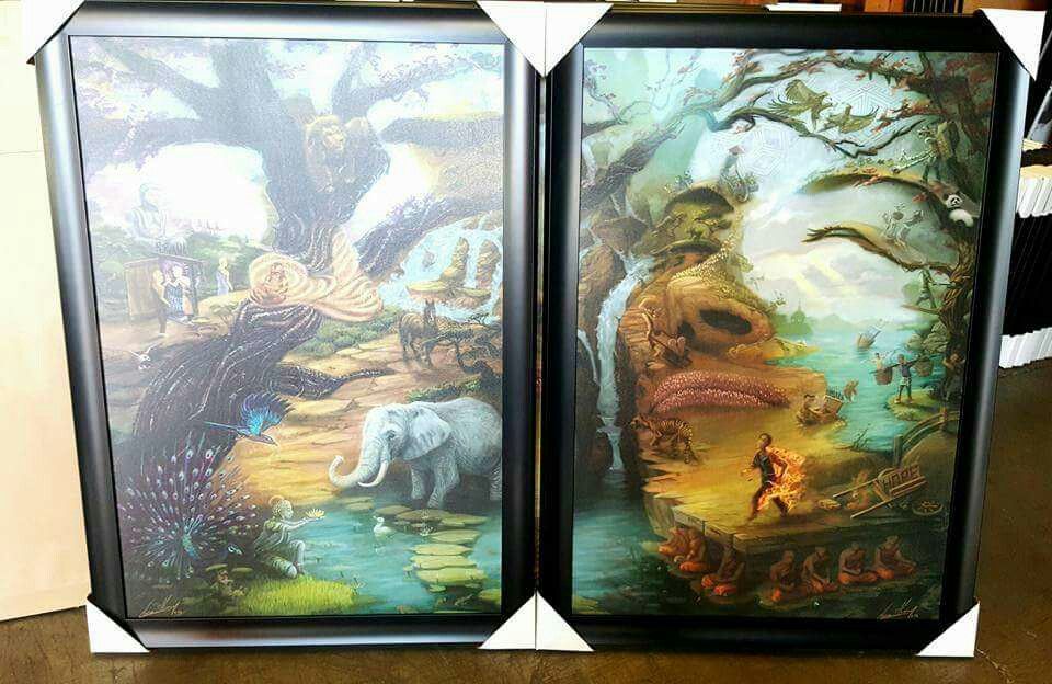 Metaphorical Art Textured Print W/frame 