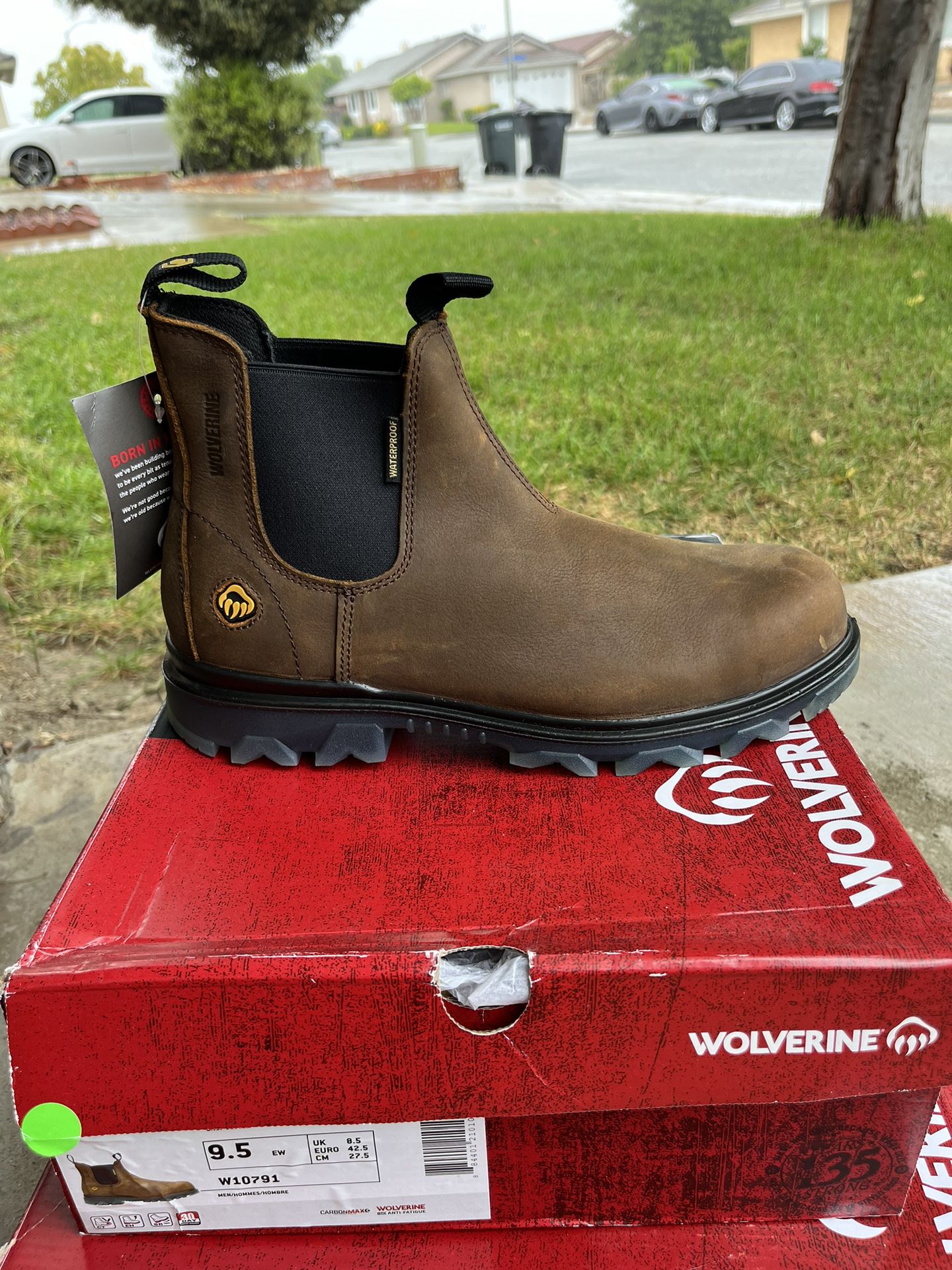 WOLVERINE Boots Steel Toe Waterproof Size 8 9.5 And 10