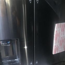 Samsung French Door Refrigerator Black Steel New