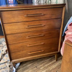 Mid-century Modern Walnut Highboy Dresser