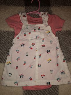 Baby girl overall dress 9mo.