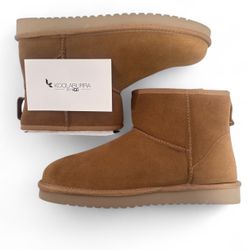 KOOLABURRA BY UGG ULTRA MINI ANKLE BOOT - SIZE 9 MENS SIZE 10.5 WOMENS CHESNUT