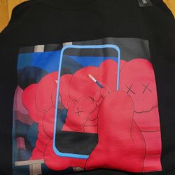 New Uniqlo KAWS + Warhol Black Sweatshirt Size S