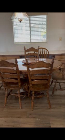 Solid Wood Dining Table and Chairs