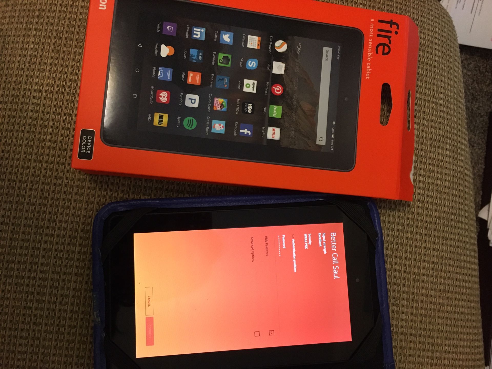 Amazon fire tablet 7 black like new