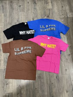 Supreme Lil B Why Hate Tee Blue Brown XL