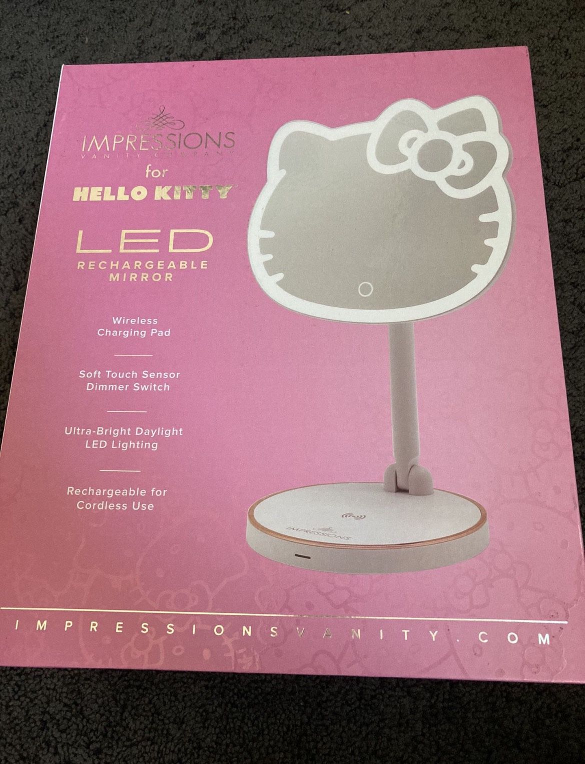 Impressions Vanity Hello Kitty Rechargeable Table Makeup Mirror