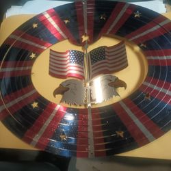 Patriotic, Stainless Steel. Wind Spinner.