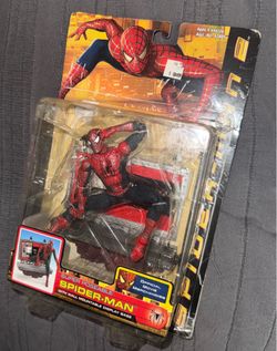 super poseable spider-man with wall mountable display base