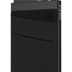 VULKIT Card Holder with Money Pocket Pop Up Wallet RFID Blocking Slim Metal Bank Card Case Holds 5 Cards and Notes