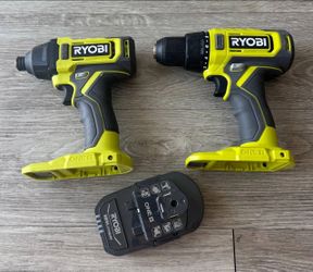 Ryobi ONE+ 18V PCL206 Drill PCL235 Impact Driver Combo Battery Charger Open Box