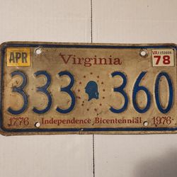 Virginia Bicentennial Plate