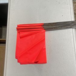 15” Stake Orange Marker Flag (75 pcs)