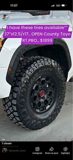 37”x12.5/r17… OPEN COUNTY Toyo RT PRO. USA 🇺🇸 made DOT. 2026.. $1799