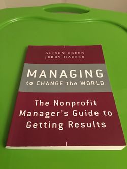 Book for sale: Managing to change the World