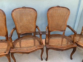 Set of 8French Provincial style Cane Dining Chairs