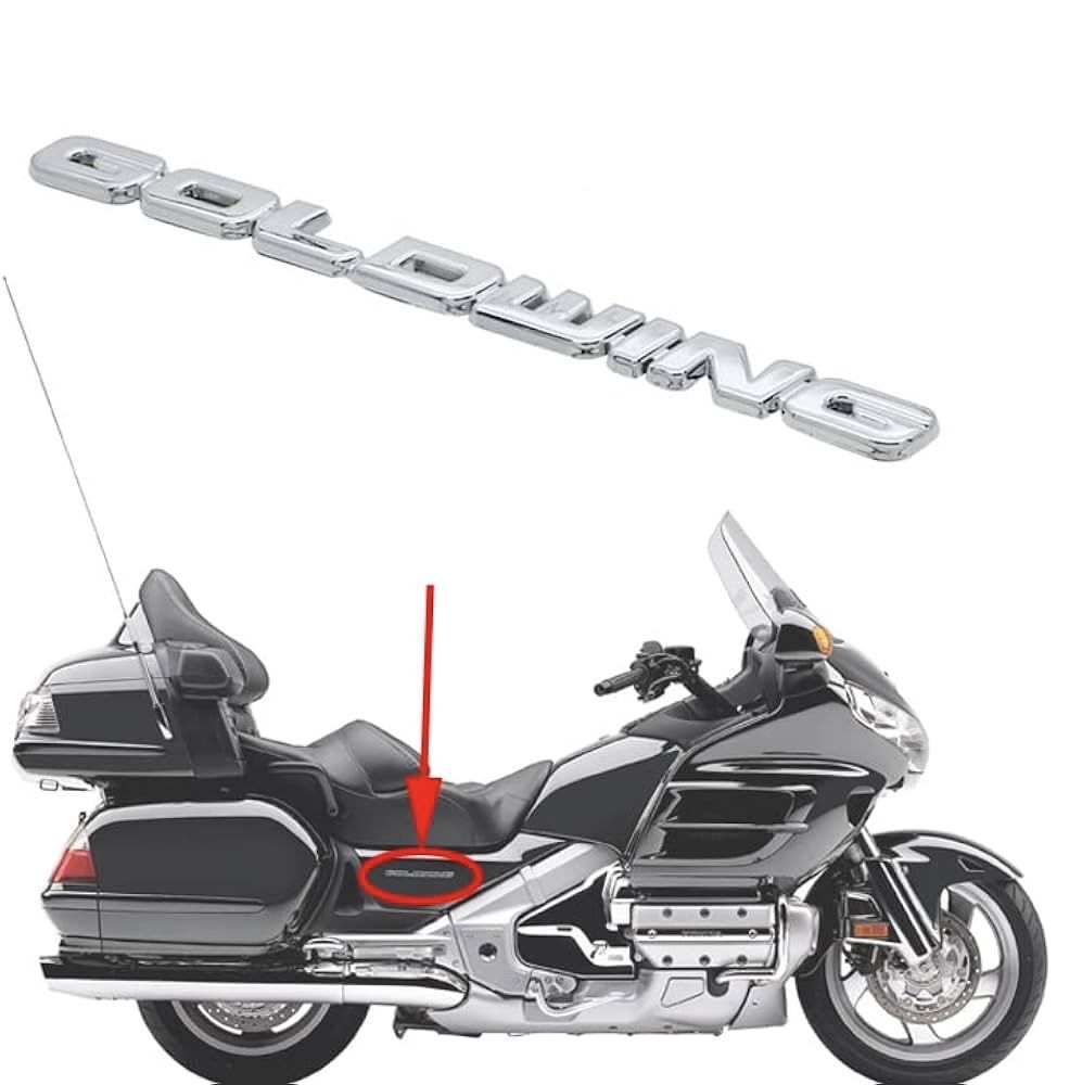 Honda Gold Wing Emblem for GL1800 (2005 to 2017) Motorcycle  Fuel Tank Fender Side