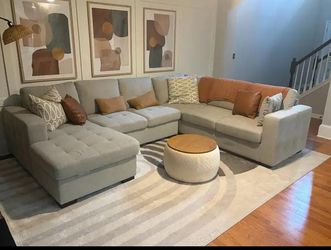 Gray Sectional Sofa with Storage Chaise