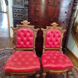 Antique Leather Chairs
