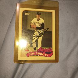 Jim Abbott Autographed Baseball Card