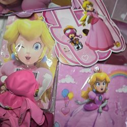 Princess Peach Birthday Party Supplies 58 Pcs NEW 