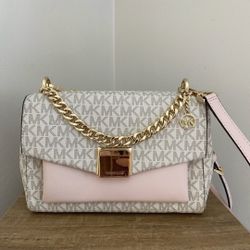 Michael Kors Lira Medium Two-tone Logo Crossbody Bag