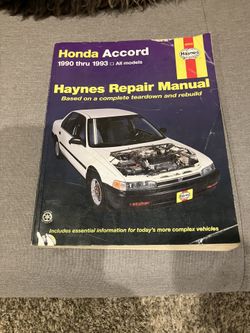 Haynes Honda Accord 1(contact info removed) Repair Manual
